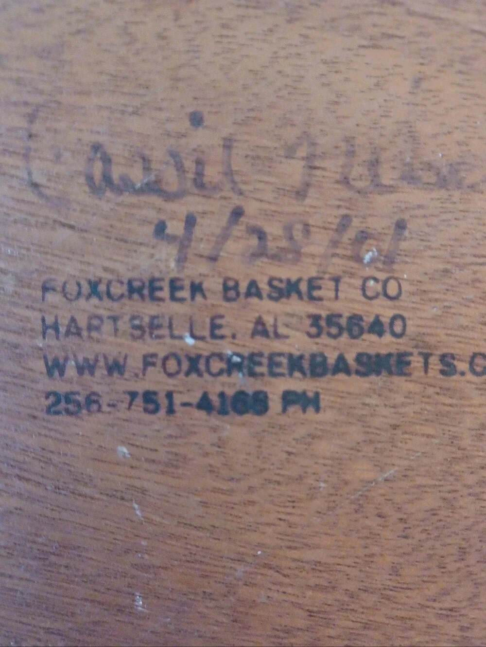 Vintage Foxcreek Basket Co Handcrafted Divided Organizer Caddy Signed 2001